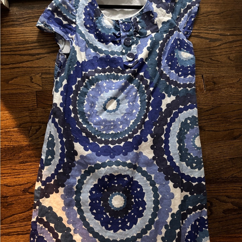 Printed linen Boden dress sz 12 - Picture 2 of 5